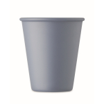 Gobelet réutilisable à simple paroi en maïs 200 ml couleur bleu gris troisième vue