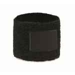 Bracelet de sport en polycoton avec patch personnalisable couleur noir