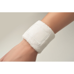 Bracelet de sport en polycoton avec patch personnalisable couleur blanc cinquième vue photographique