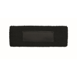 Bandeau de sport avec un patch personnalisable couleur noir deuxième vue