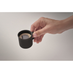 Tasse en céramique spéciale pour espresso personnalisable 40 ml couleur noir troisième vue photographique