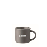 Tasse en céramique spéciale pour espresso personnalisable 40 ml couleur gris foncé vue avec zone d'impression
