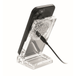 Support transparent pour téléphone avec chargeur sans fil 15W couleur transparent quatrième vue