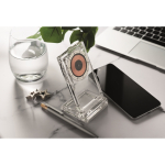 Support transparent pour téléphone avec chargeur sans fil 15W couleur transparent vue d'ambiance