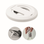 Support magnétique circulaire pour iPhone® avec décapsuleur inclus couleur blanc