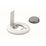 Support magnétique circulaire pour iPhone® avec décapsuleur inclus couleur blanc deuxième vue