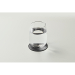 Sous-verre rond en similicuir à personnaliser couleur noir quatrième vue photographique