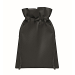 Petit sac cadeau à cordon unicolore en RPET 20 x 30 cm couleur noir