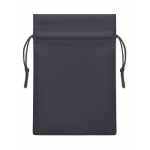 Petit sac cadeau à cordon unicolore en RPET 20 x 30 cm couleur bleu deuxième vue