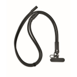 Tour de cou pour téléphone portable avec câble de recharge couleur noir