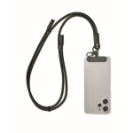 Tour de cou pour téléphone portable avec câble de recharge couleur noir deuxième vue