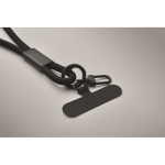 Tour de cou pour téléphone portable avec câble de recharge couleur noir cinquième vue photographique