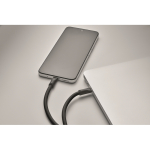 Tour de cou pour téléphone portable avec câble de recharge couleur noir sixième vue photographique
