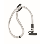 Tour de cou pour téléphone portable avec câble de recharge couleur blanc