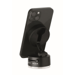Support magnétique pour téléphone portable avec option de charge couleur noir cinquième vue