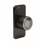 Support magnétique pour téléphone portable avec option de charge couleur noir sixième vue