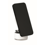 Support magnétique pour téléphone portable avec option de charge couleur blanc quatrième vue