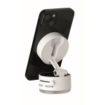Support magnétique pour téléphone portable avec option de charge couleur blanc cinquième vue