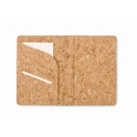 Étui pour passeport en liège avec compartiment pour cartes couleur beige
