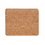 Porte-cartes en liège avec 3 cartes et un compartiment principal couleur beige