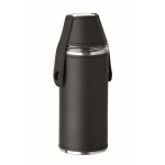 Flasque en acier inoxydable avec 2 petits verres de 230 ml et 20 ml couleur noir huitième vue