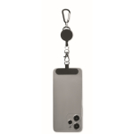 Support rétractable pour téléphone portable ou badge couleur noir quatrième vue