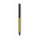 Stylo à bille rotatif fabriqué en matériaux recyclés, encre bleue couleur vert sixième vue