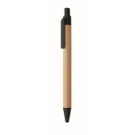 Stylo à bille en bambou et paille de blé, encre bleue couleur noir