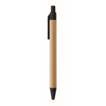 Stylo à bille en bambou et paille de blé, encre bleue couleur noir quatrième vue