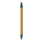 Stylo à bille en bambou et paille de blé, encre bleue couleur bleu cinquième vue