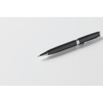Stylo rotatif en acier inoxydable recyclé dans un étui, encre bleue couleur noir cinquième vue photographique