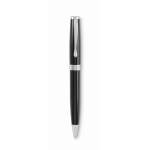 Stylo rotatif en acier inoxydable recyclé dans un étui, encre bleue couleur noir sixième vue