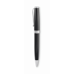 Stylo rotatif en acier inoxydable recyclé dans un étui, encre bleue couleur noir septième vue