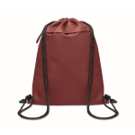 Sac à dos à cordons en RPET et PU avec une poche avant