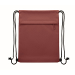 Sac à dos à cordons en RPET et PU avec une poche avant deuxième vue