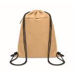 Sac à dos à cordons en RPET et PU avec une poche avant