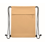 Sac à dos à cordons en RPET et PU avec une poche avant deuxième vue