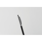 Stylo à bouton-poussoir en acier inoxydable dans un étui, encre bleue couleur noir quatrième vue photographique