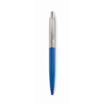 Stylo à bouton-poussoir en acier inoxydable dans un étui, encre bleue couleur bleu sixième vue