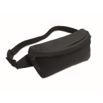Sac banane en RPET et PU ajustable avec un grand compartiment couleur noir