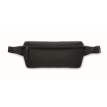 Sac banane en RPET et PU ajustable avec un grand compartiment couleur noir troisième vue