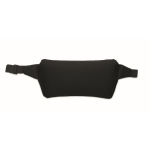 Sac banane en RPET et PU ajustable avec un grand compartiment couleur noir quatrième vue
