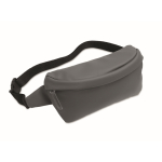 Sac banane en RPET et PU ajustable avec un grand compartiment couleur gris foncé