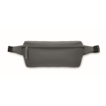 Sac banane en RPET et PU ajustable avec un grand compartiment couleur gris foncé troisième vue