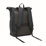 Sac à dos roll-top pour ordinateur portable avec sangle trolley 15'' couleur bleu deuxième vue
