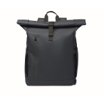 Sac à dos roll-top pour ordinateur portable avec sangle trolley 15'' couleur bleu quatrième vue