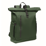 Sac à dos roll-top pour ordinateur portable avec sangle trolley 15'' couleur vert foncé