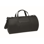 Sac de voyage en polyester et PU avec des poches latérales couleur noir