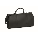 Sac de voyage en polyester et PU avec des poches latérales couleur noir deuxième vue