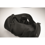 Sac de voyage en polyester et PU avec des poches latérales couleur noir sixième vue photographique